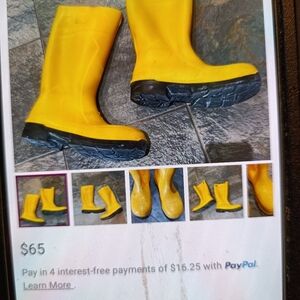 WATER PROOF WORK BOOTS MADE  BY DUPONT MADE IN THE "USA" AT ABERDEEN,MD  PLANT